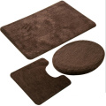 3pcs set U-Shaped Non Slip Washable Bathroom Rugs Toilet Bath Rug